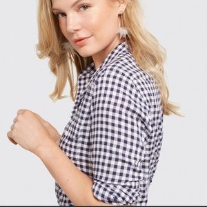 Draper James Gingham Shirtdress  Size 8